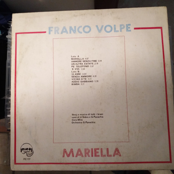 Franco Volpe - Mariella | Rico Record Sound (FC 117) - 2 Franco Volpe - Mariella | Rico Record Sound (FC 117) - 2