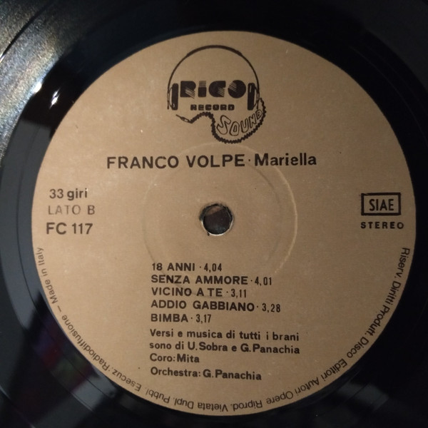 Franco Volpe - Mariella | Rico Record Sound (FC 117) - 4 Franco Volpe - Mariella | Rico Record Sound (FC 117) - 4