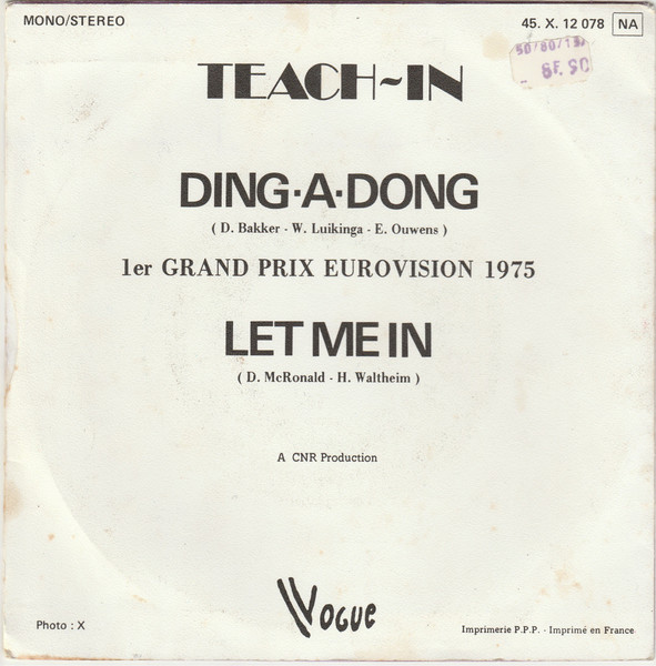 Teach-In - Ding-A-Dong | Vogue (45. X. 12 078) - 2