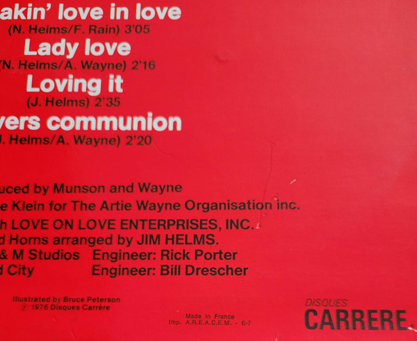 Love On Love - Making Love On The Phone | Carrere (67.127) - 3 Love On Love - Making Love On The Phone | Carrere (67.127) - 3