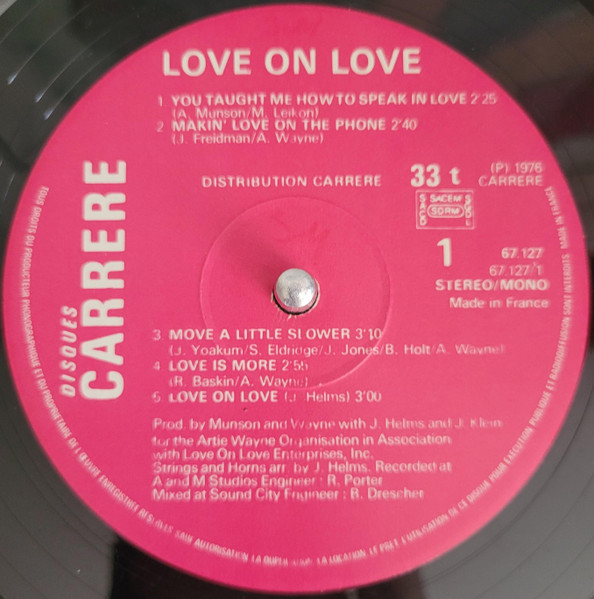 Love On Love - Making Love On The Phone | Carrere (67.127) - 4 Love On Love - Making Love On The Phone | Carrere (67.127) - 4
