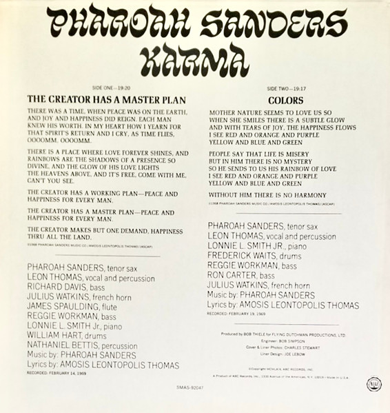 Pharoah Sanders - Karma | Impulse! (AS-9181) - 3 Pharoah Sanders - Karma | Impulse! (AS-9181) - 3