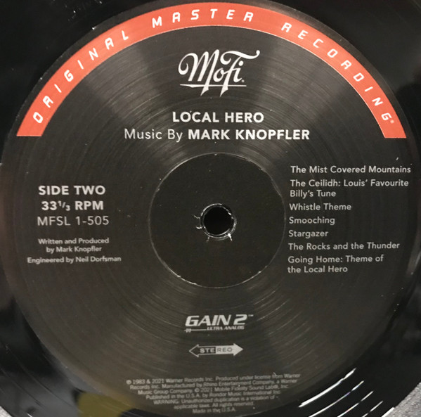 Mark Knopfler - Local Hero | Mobile Fidelity Sound Lab (MFSL 1-505) - 4