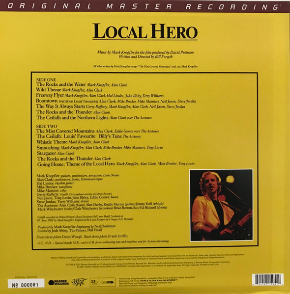 Mark Knopfler - Local Hero | Mobile Fidelity Sound Lab (MFSL 1-505) - 2