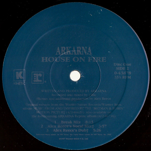 Arkarna - House On Fire | Kinetic Records (0-43878) - 4
