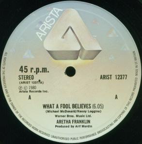Aretha Franklin - What A Fool Believes | Arista (ARIST 12377) - 2 Aretha Franklin - What A Fool Believes | Arista (ARIST 12377) - 2