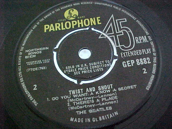 The Beatles - Twist & Shout | Parlophone (GEP 8882) - 3