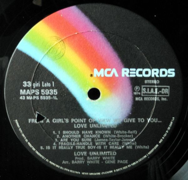 Love Unlimited - From A Girl's Point Of View We Give To You... | MCA Records (MAPS 5935) - 3 Love Unlimited - From A Girl's Point Of View We Give To You... | MCA Records (MAPS 5935) - 3