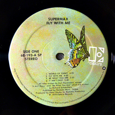 Supermax - Fly With Me | Elektra (6E-193) - 3
