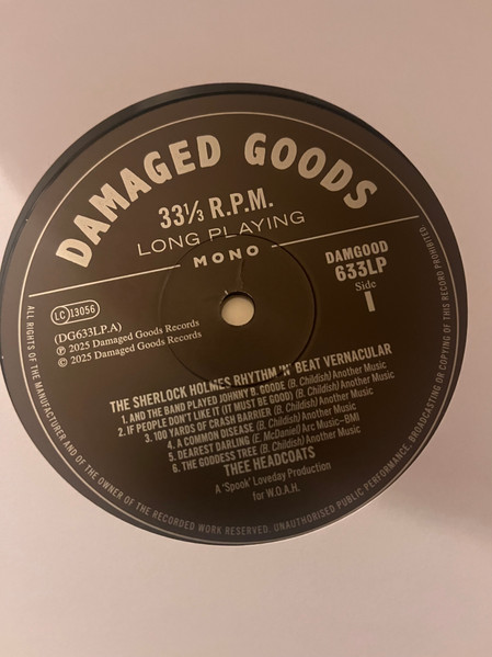 Thee Headcoats - The Sherlock Holmes Rhythm 'N' Beat Vernacular | Damaged Goods (DAMGOOD633LP) - 3 Thee Headcoats - The Sherlock Holmes Rhythm 'N' Beat Vernacular | Damaged Goods (DAMGOOD633LP) - 3