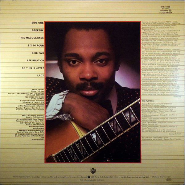 George Benson - Breezin' | Warner Bros. Records (K 56 199) - 2