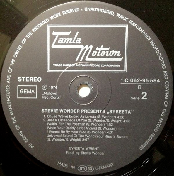 Stevie Wonder Presents Syreeta - Syreeta | Tamla Motown (1C 062-95 584) - 4 Stevie Wonder Presents Syreeta - Syreeta | Tamla Motown (1C 062-95 584) - 4