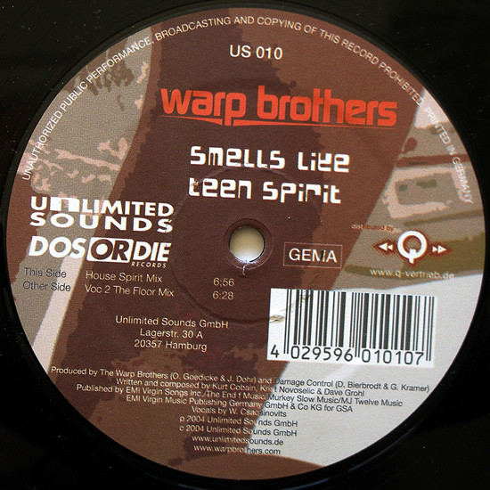 Warp Brothers - Smells Like Teen Spirit | Unlimited Sounds (US 010) - main Warp Brothers - Smells Like Teen Spirit | Unlimited Sounds (US 010) - main