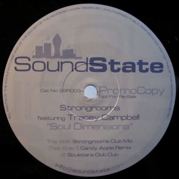 Strongrooms Featuring Tracey Campbell - Soul Dimensions | SoundState (SSR003) - main Strongrooms Featuring Tracey Campbell - Soul Dimensions | SoundState (SSR003) - main