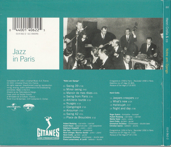 Henri Crolla - Notre Ami Django | Gitanes Jazz Productions (014 062-2) - 4 Henri Crolla - Notre Ami Django | Gitanes Jazz Productions (014 062-2) - 4