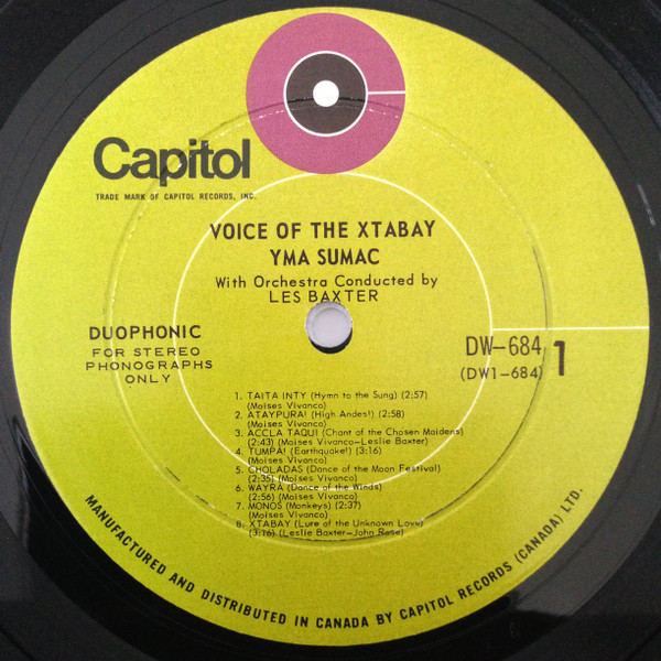 Yma Sumac - Voice Of The Xtabay | Capitol Records (DW 684) - 3 Yma Sumac - Voice Of The Xtabay | Capitol Records (DW 684) - 3