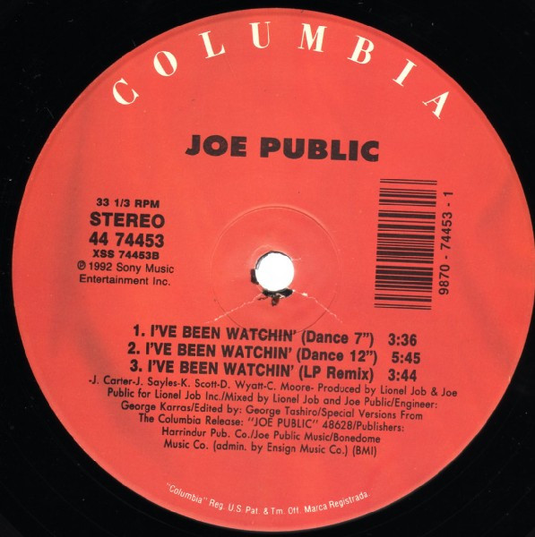 Joe Public - I've Been Watchin' | Columbia (44 74453) - 2 Joe Public - I've Been Watchin' | Columbia (44 74453) - 2