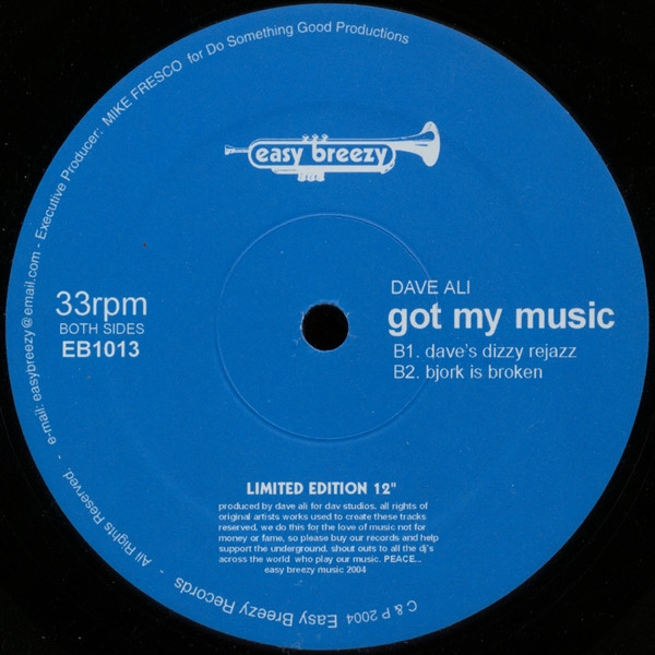 Dave Ali - Got My Music | Easy Breezy Records (EB1013) - 2 Dave Ali - Got My Music | Easy Breezy Records (EB1013) - 2