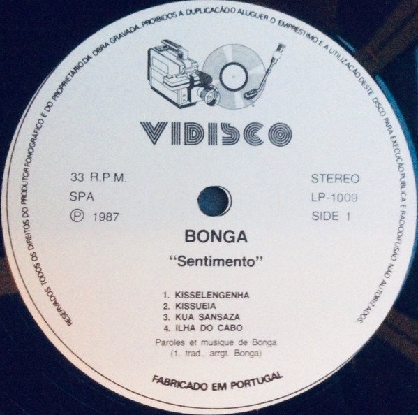 Bonga - Sentimento | Vidisco (LP-1009) - 3 Bonga - Sentimento | Vidisco (LP-1009) - 3