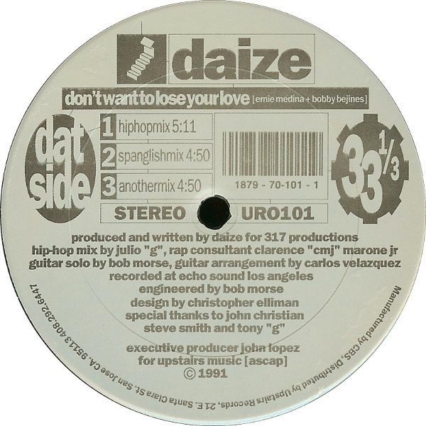 Daize - Wings Of Love / Don't Want To Lose Your Love | Upstairs Records (UR 0101) - 2