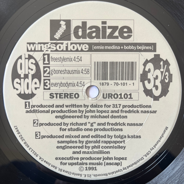 Daize - Wings Of Love / Don't Want To Lose Your Love | Upstairs Records (UR 0101) - 2 Daize - Wings Of Love / Don't Want To Lose Your Love | Upstairs Records (UR 0101) - 2
