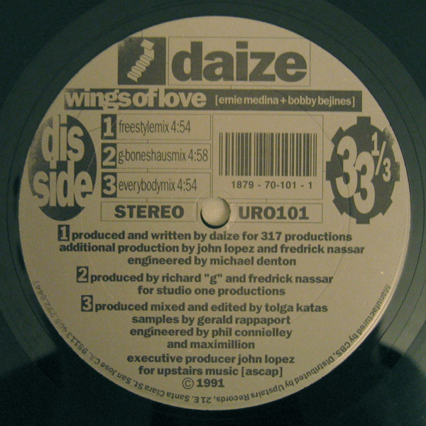 Daize - Wings Of Love / Don't Want To Lose Your Love | Upstairs Records (UR 0101) - main