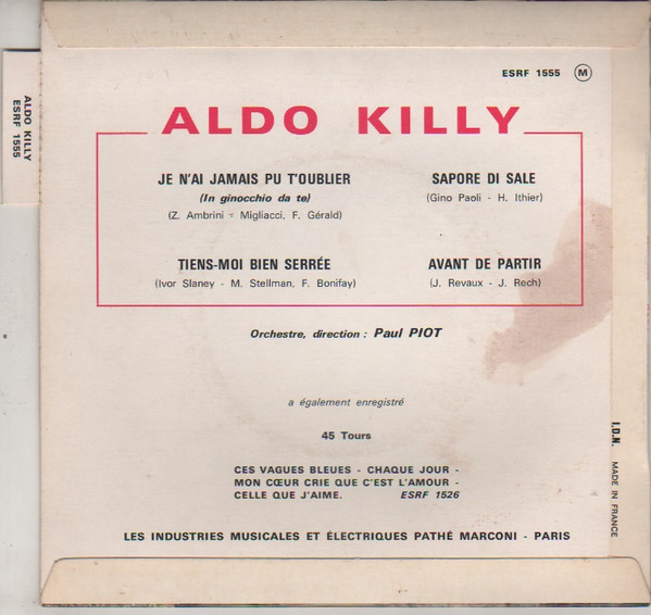 Aldo Killy - Je N'Ai Jamais Pu T'Oublier | Columbia (ESRF 1555) - 2 Aldo Killy - Je N'Ai Jamais Pu T'Oublier | Columbia (ESRF 1555) - 2