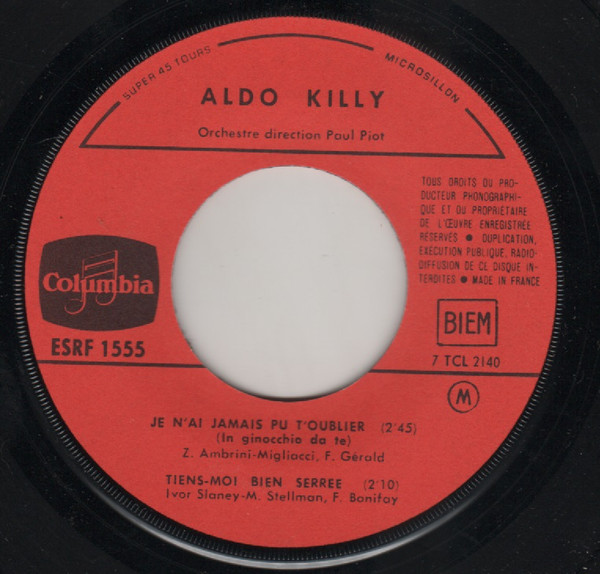 Aldo Killy - Je N'Ai Jamais Pu T'Oublier | Columbia (ESRF 1555) - 3 Aldo Killy - Je N'Ai Jamais Pu T'Oublier | Columbia (ESRF 1555) - 3