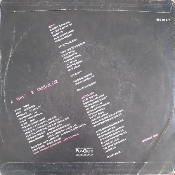 Bronski Beat - Why? | London Records (882 014-7) - 2