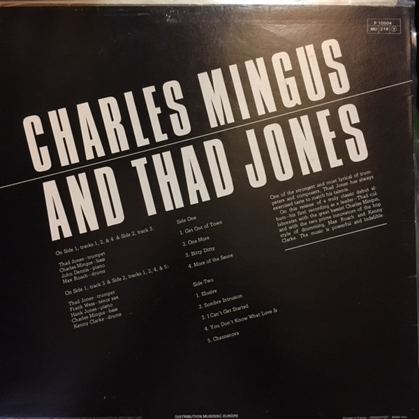 Thad Jones And Charles Mingus - Thad Jones And Charles Mingus | Prestige (P 10504) - 2