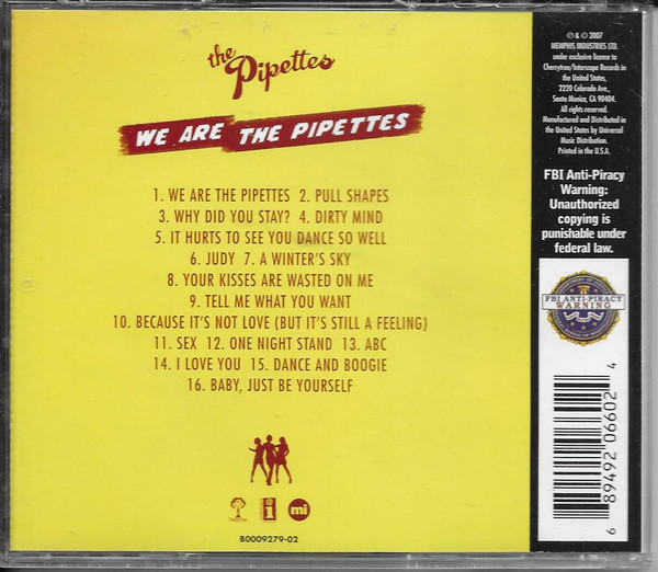 The Pipettes - We Are The Pipettes | Cherrytree Records (B0009279-02) - 2