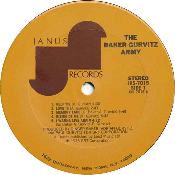 Baker Gurvitz Army - The Baker Gurvitz Army | Janus Records (JXS 7015) - 3 Baker Gurvitz Army - The Baker Gurvitz Army | Janus Records (JXS 7015) - 3
