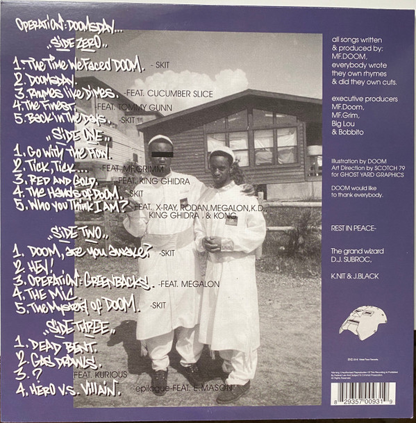MF Doom - Operation: Doomsday | Metal Face Records (MF 93 LP) - 2