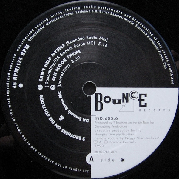 2 Brothers On The 4th Floor - Can't Help Myself | Bounce Records (IND 605.6) - 3 2 Brothers On The 4th Floor - Can't Help Myself | Bounce Records (IND 605.6) - 3
