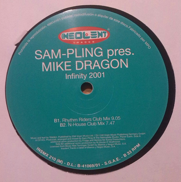 Sam-Pling Pres. Mike Dragon - Infinity 2001 | Insolent Tracks (INSMX 210 (M)) - 4