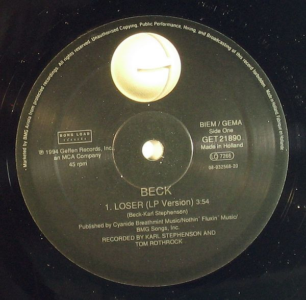 Beck - Loser | Geffen Records (GET 21890) - 3