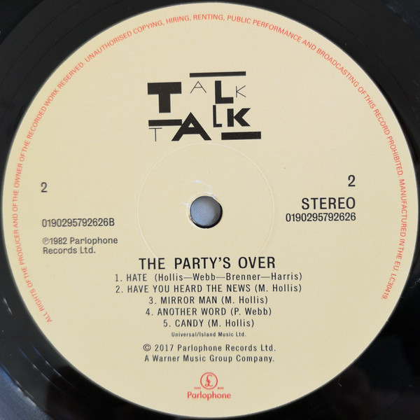 Talk Talk - The Party's Over | Parlophone (0190295792626) - 2