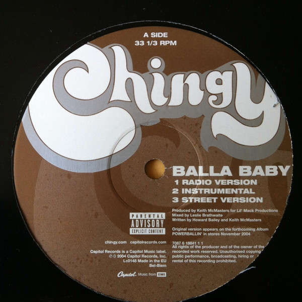 Chingy - Balla Baby / Fall-N | Capitol Records (7087 6 18841 1 1) - 2
