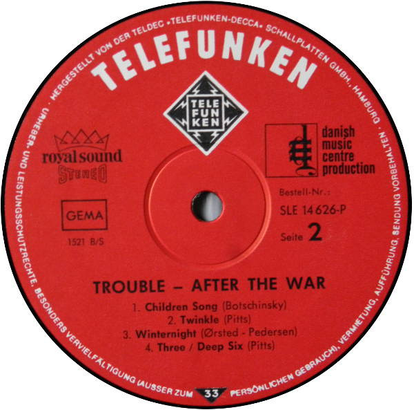 Trouble - After The War | Telefunken (SLE 14 626-P) - 4 Trouble - After The War | Telefunken (SLE 14 626-P) - 4