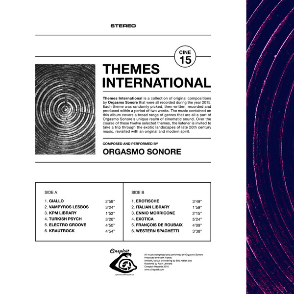 Orgasmo Sonore - Themes International | Cineploit (Cine 15) - 2 Orgasmo Sonore - Themes International | Cineploit (Cine 15) - 2