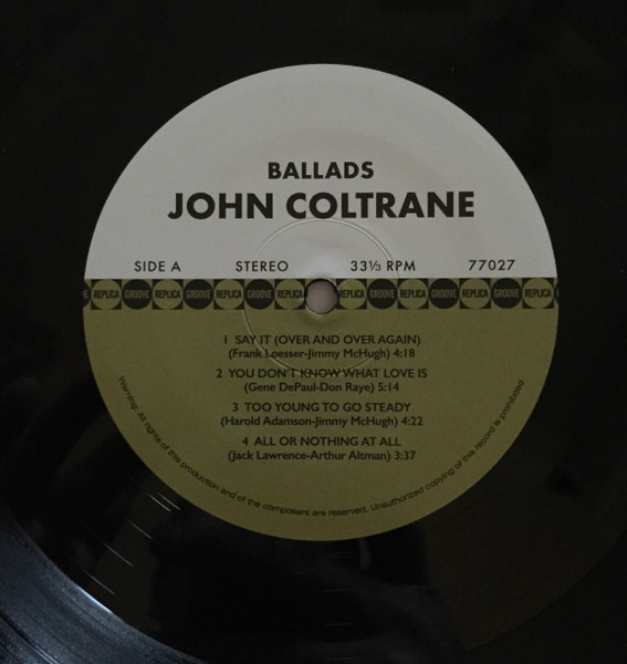 The John Coltrane Quartet - Ballads | Groove Replica (77027) - 3