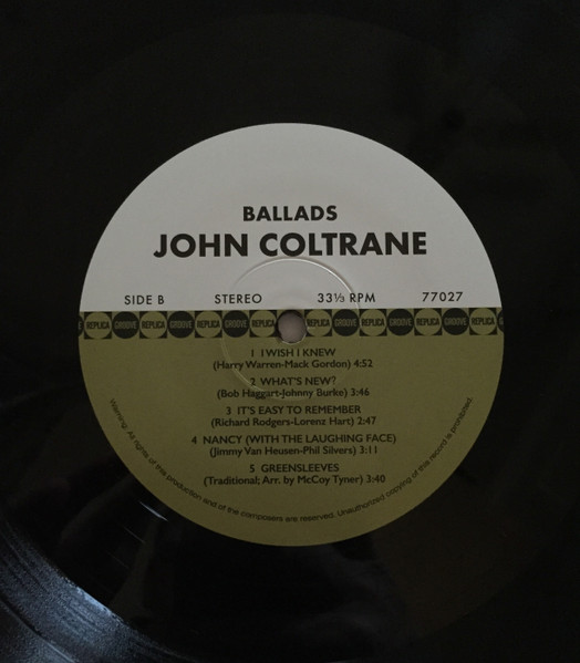 The John Coltrane Quartet - Ballads | Groove Replica (77027) - 4