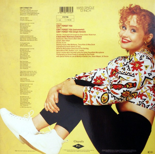 Sonia - Can't Forget You | Chrysalis (612726) - 2 Sonia - Can't Forget You | Chrysalis (612726) - 2