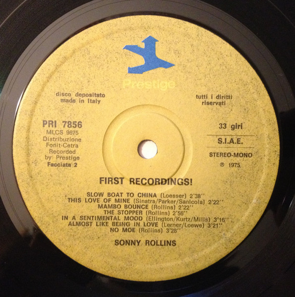Sonny Rollins - First Recordings! | Prestige (PRI 7856) - 4 Sonny Rollins - First Recordings! | Prestige (PRI 7856) - 4
