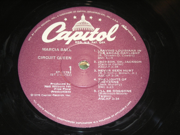 Marcia Ball - Circuit Queen | Capitol Records (ST 11752) - 3 Marcia Ball - Circuit Queen | Capitol Records (ST 11752) - 3