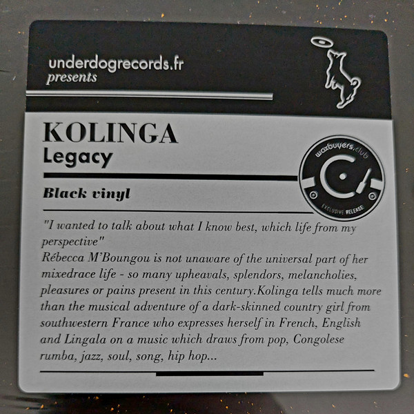 Kolinga - Legacy | Underdog Records (UR 838051) - 2 Kolinga - Legacy | Underdog Records (UR 838051) - 2