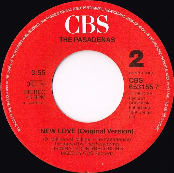 The Pasadenas - Enchanted Lady | CBS (653155 7) - 4