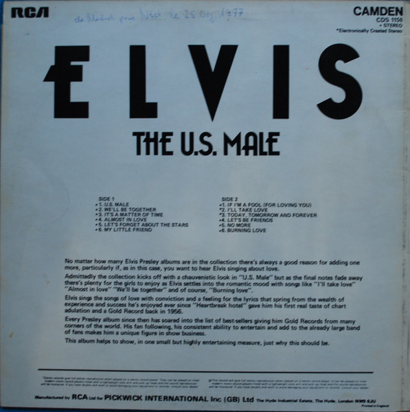Elvis Presley - The U.S. Male | RCA Camden (CDS 1150) - 2 Elvis Presley - The U.S. Male | RCA Camden (CDS 1150) - 2