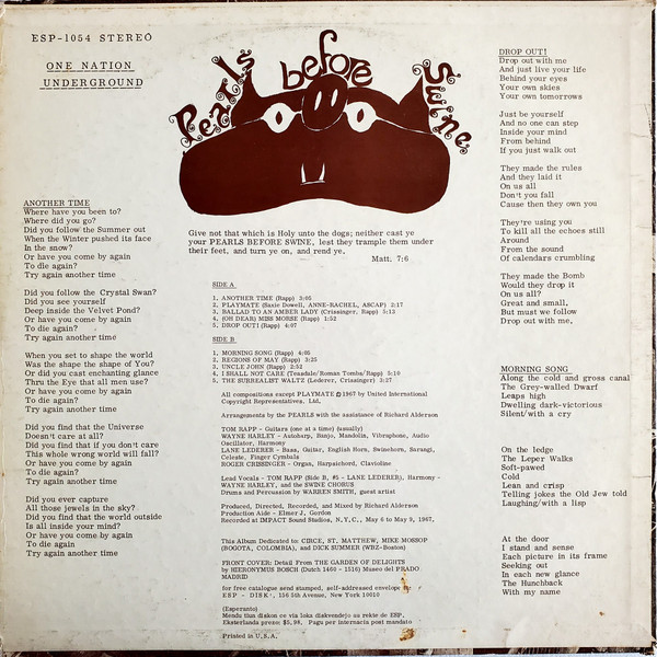 Pearls Before Swine - One Nation Underground | ESP-Disk' (ESP-1054) - 2 Pearls Before Swine - One Nation Underground | ESP-Disk' (ESP-1054) - 2