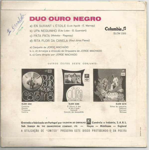 Duo Ouro Negro - Pata Pata | Columbia (SLEM 2313) - 2